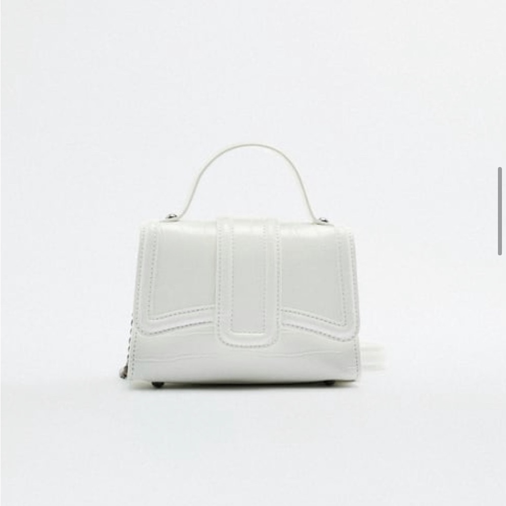 Zara white mini city bag